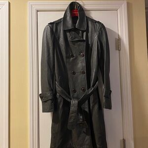 Lulu Bravo Genuine Leather Butter Soft Beautiful Gray Shimmery Leather Coat